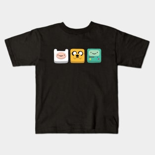 Jake, Finn and Bmo Kids T-Shirt